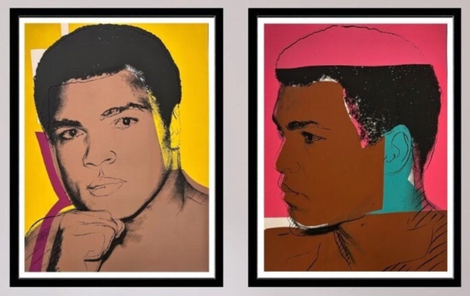 ANDY WARHOL- 2 "MUHAMMAD ALI"-Full Sized- Proofs- Screenprints- Unsigned
