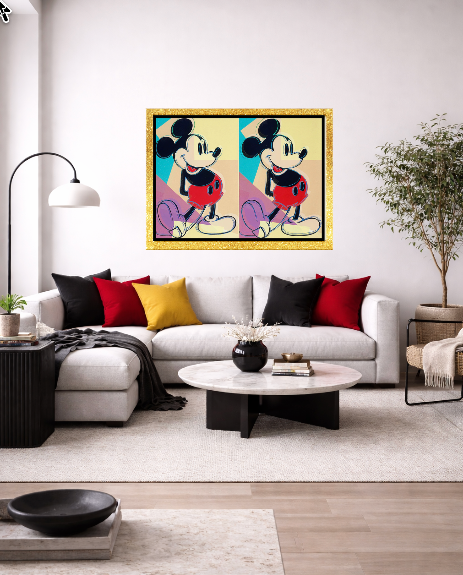 Andy Warhol Double Mickey Trial Silkscreen with Diamond Dust | Museum Quality Pop Art