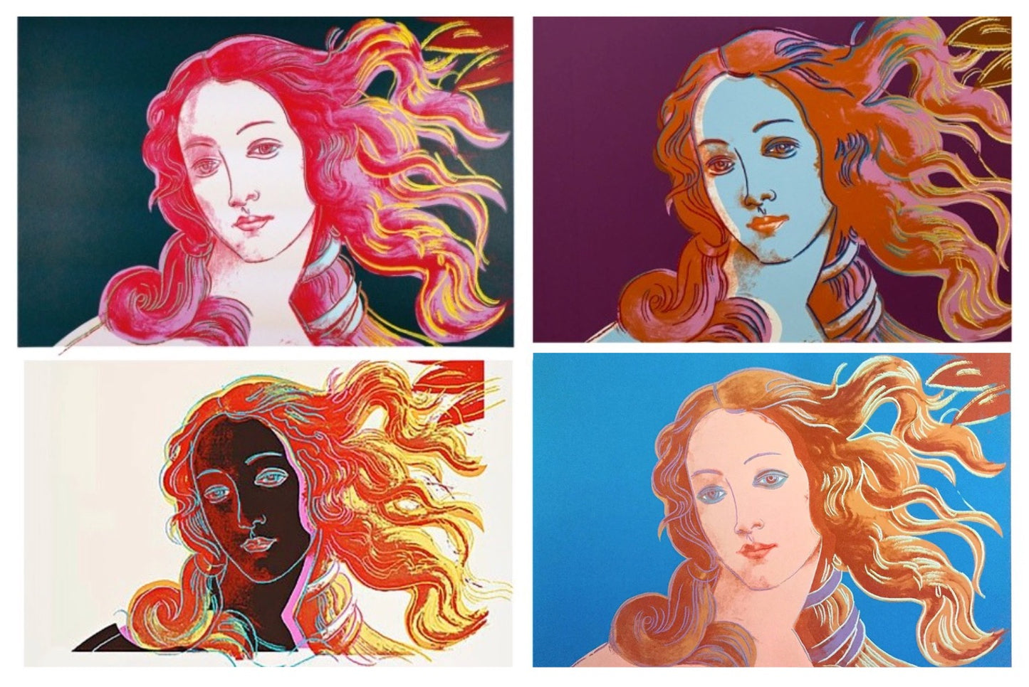 ANDY WARHOL- 4 Piece Pkg: "Birth Of Venus" #316-319- 4 Silkscreens- Unsigned Proofs- Museum Quality - Pop Art Beauties