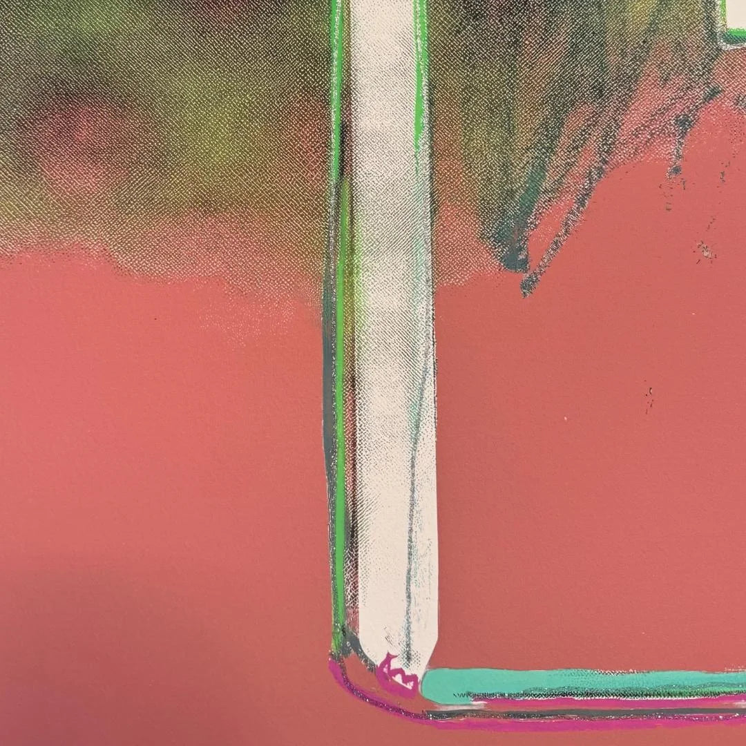 ANDY WARHOL "Chanel"- Pink/Green Trial Proof Screenprint- Diamond Dust - Museum Board - 38x38" Wall Art