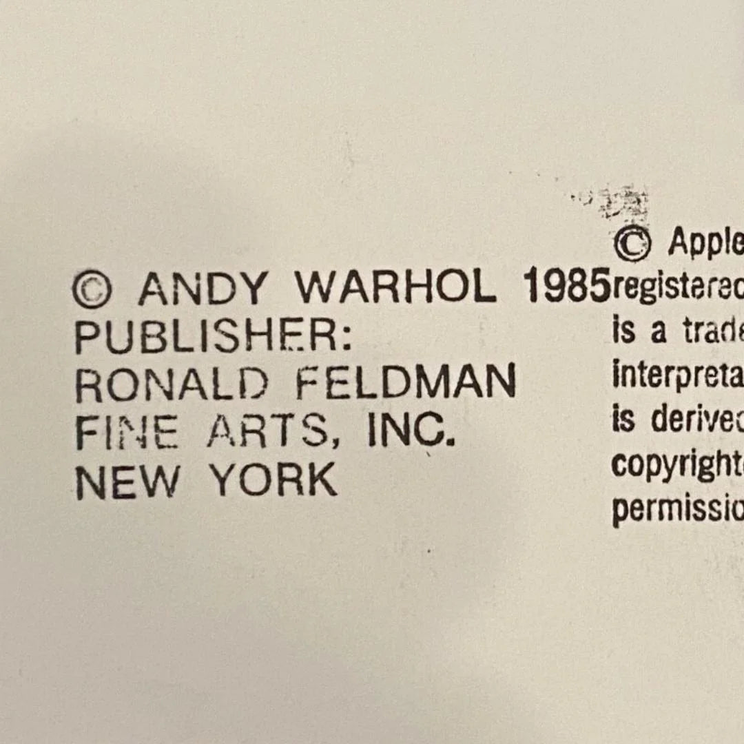 ANDY WARHOL- "APPLE" – Silkscreen Print Wall Art - 38x38"