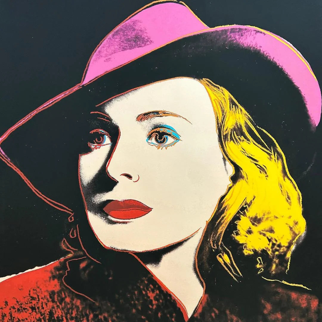 Andy Warhol portrait of Ingrid Berman from the film Casablanca.