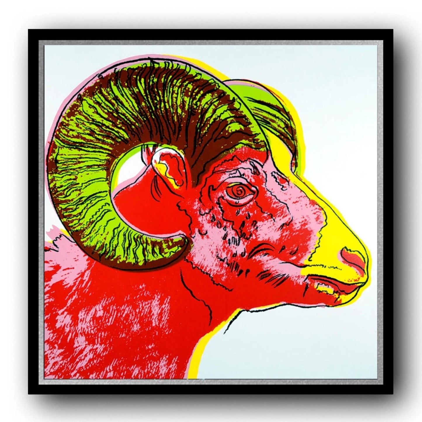 ANDY WARHOL “Ram" Trial Proof Silkscreen– Endangered Species- Museum Quality 38 X 38"Wall Art