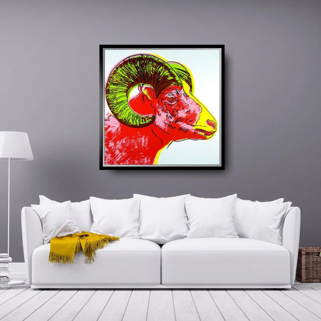ANDY WARHOL “Ram" Trial Proof Silkscreen– Endangered Species- Museum Quality 38 X 38"Wall Art