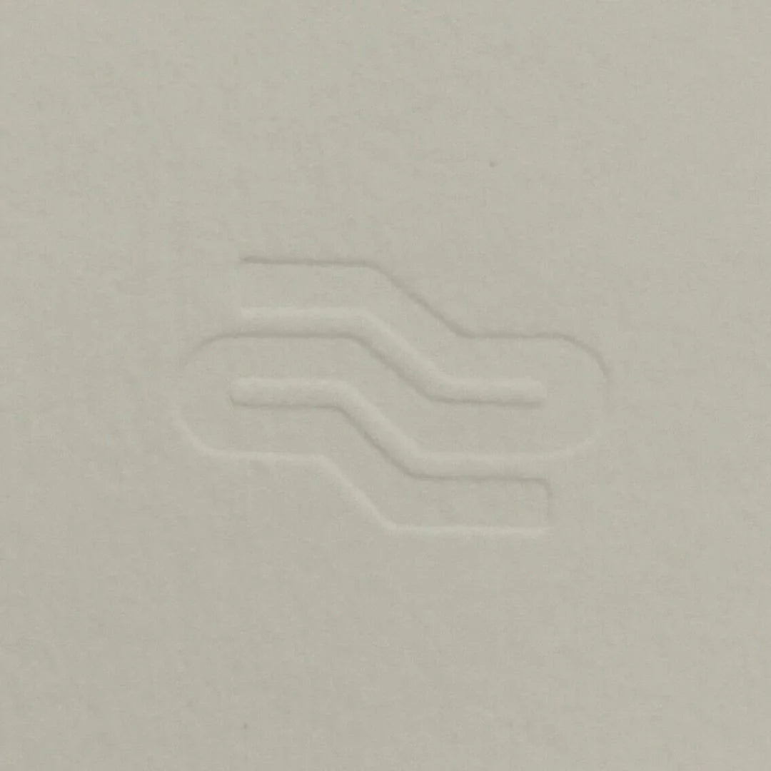Stationery with a publishers embossed logo.