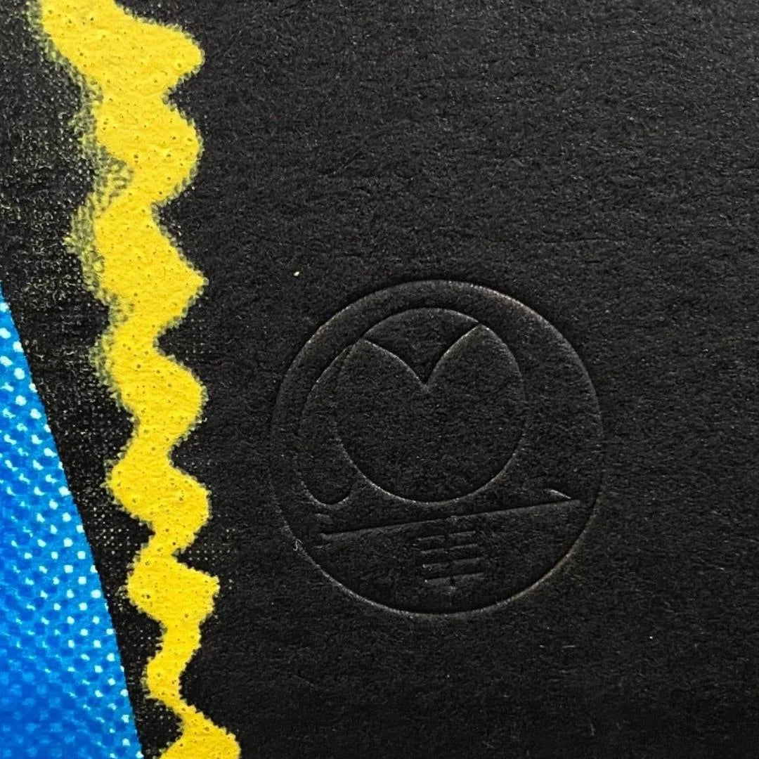Close-up of a silkscreen print