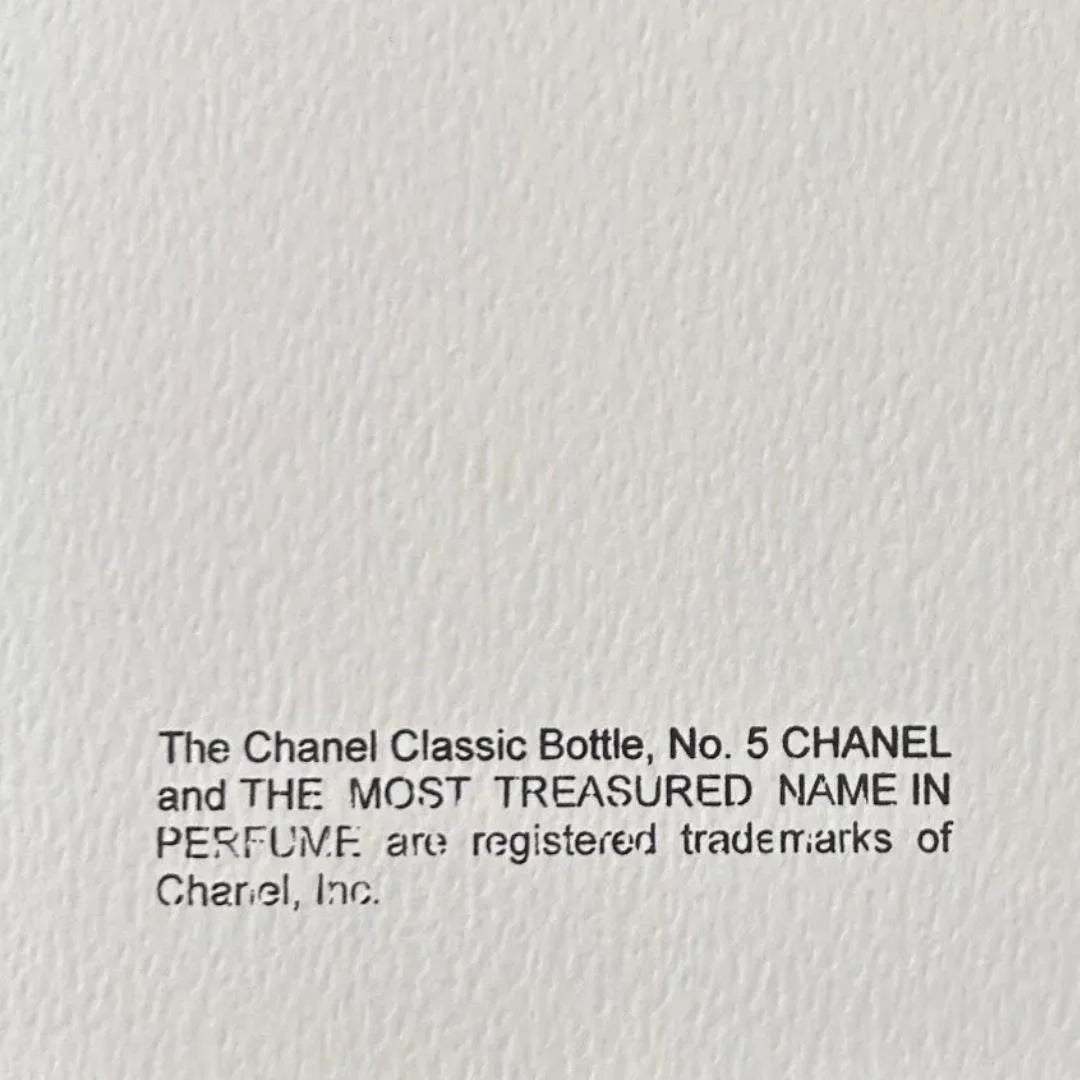 ANDY WARHOL – "Chanel"- Teal Trial Proof Screenprint- Diamond Dust-Ads Suite -38x38" Wall Art