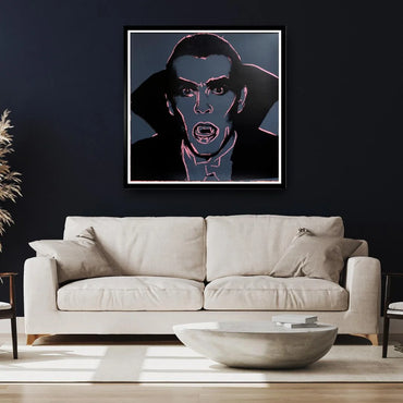 Dracula Silkscreen painting home decor idea for halloween.