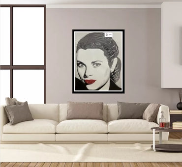 ANDY WARHOL "Grace Kelly"- GreyTrial Screenprint- Diamond Dust- Proof Edition- Superb Quality- Unsigned -40x 32" Wall Decor