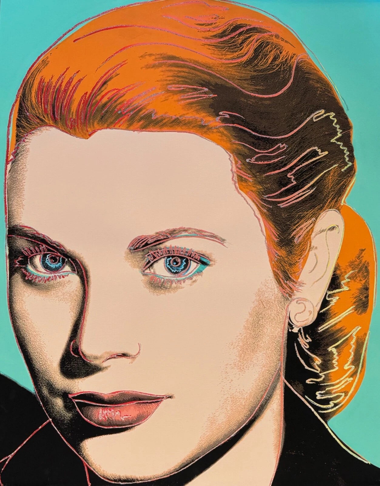 ANDY WARHOL "Grace Kelly"-Trial Screenprint- Diamond Dust- Proof Edition- Superb Quality- Unsigned -40x 32" Wall Decor