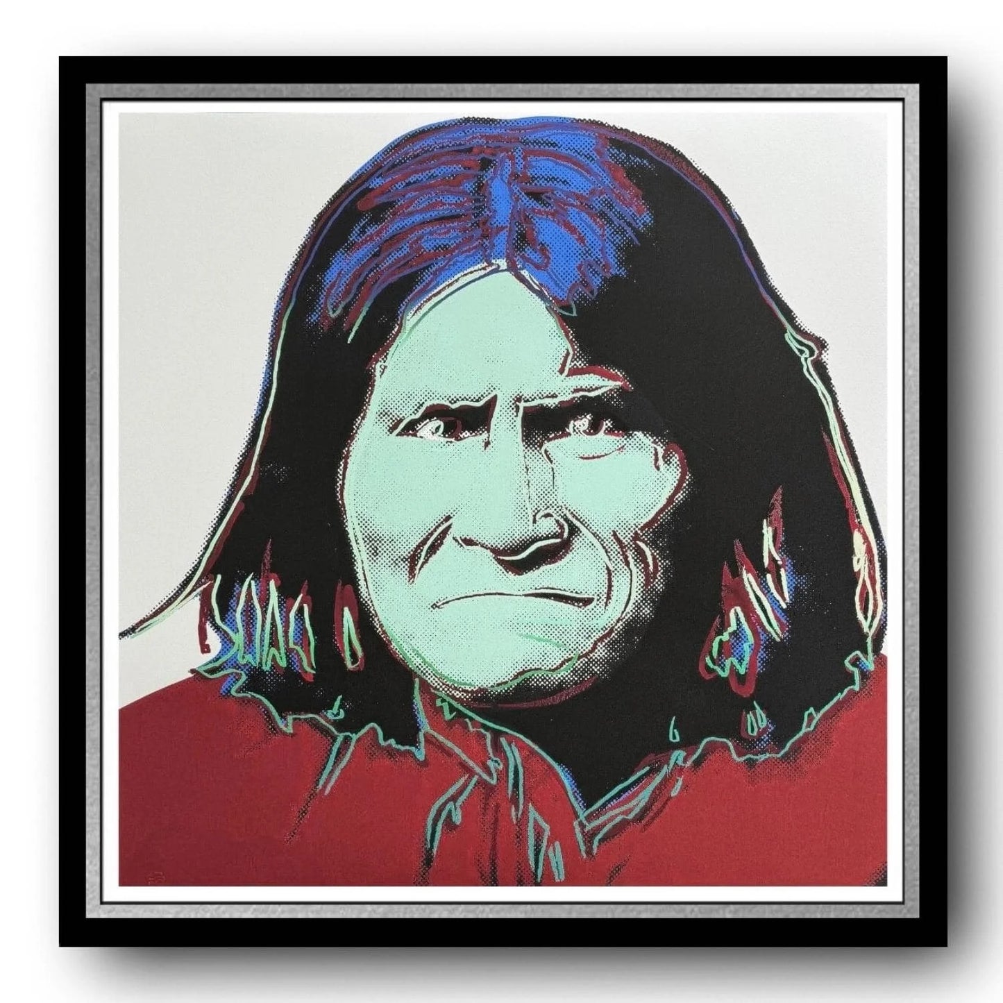ANDY WARHOL– “Geronimo"- Multicolor Trial Screenprint- Cowboys and Indians- Unsigned Proof- Museum Quality 36x36" Wall Art