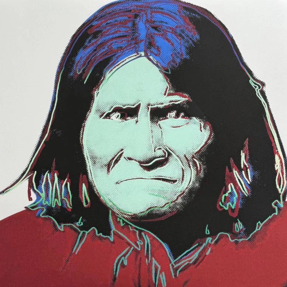 ANDY WARHOL– “Geronimo"- Multicolor Trial Screenprint- Cowboys and Indians- Unsigned Proof- Museum Quality 36x36" Wall Art