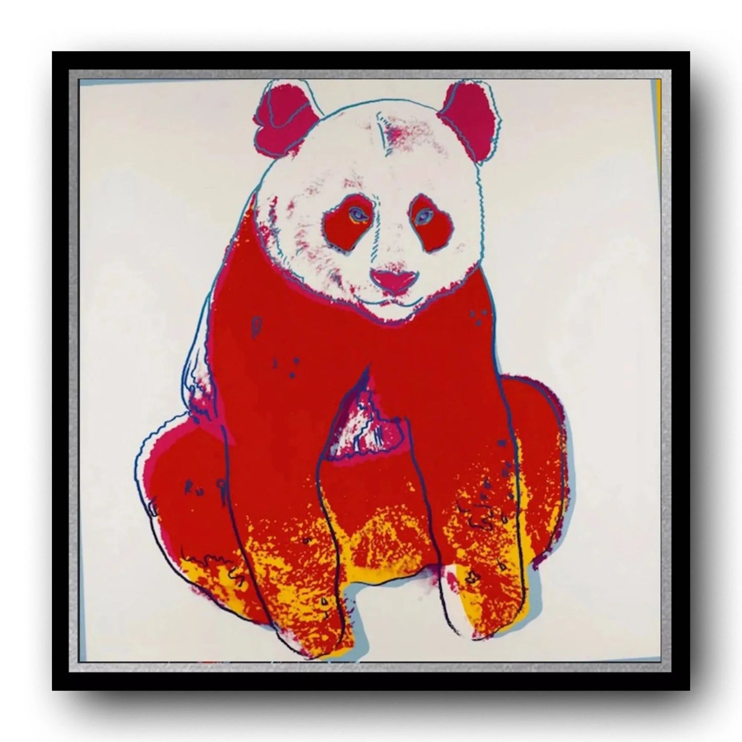 ANDY WARHOL “Giant Panda" Silkscreen Proof–Endangered Species- Museum Quality 38 X 38"Wall Art