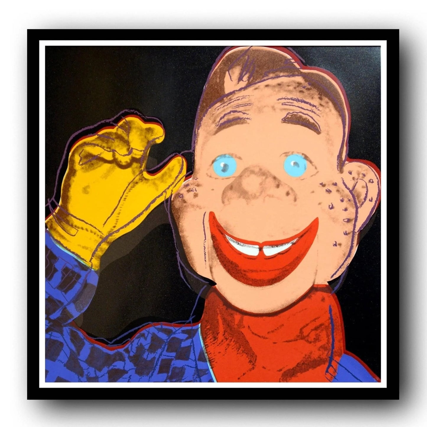 ANDY WARHOL "Howdy Doody" FS # 263- Silkscreen Proof-Myths- Museum Board- Diamond Dust- 38 x 38" Wall Art