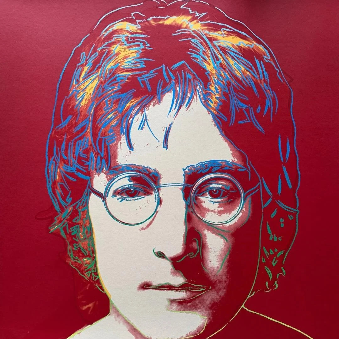 ANDY WARHOL- "John LENNON" - Silkscreen (Screenprint)-Museum Board