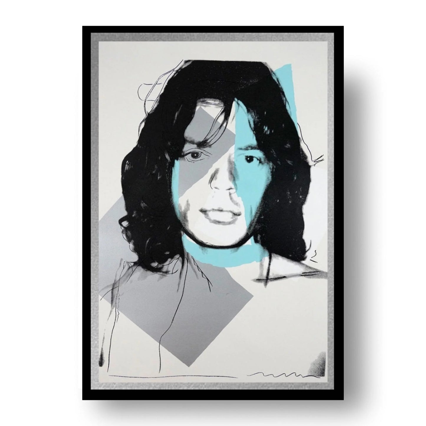 ANDY WARHOL "Mick Jagger"(#138) Silkscreen Proof Edition-Unsigned- 43 1/2 x 29"- Wall Art
