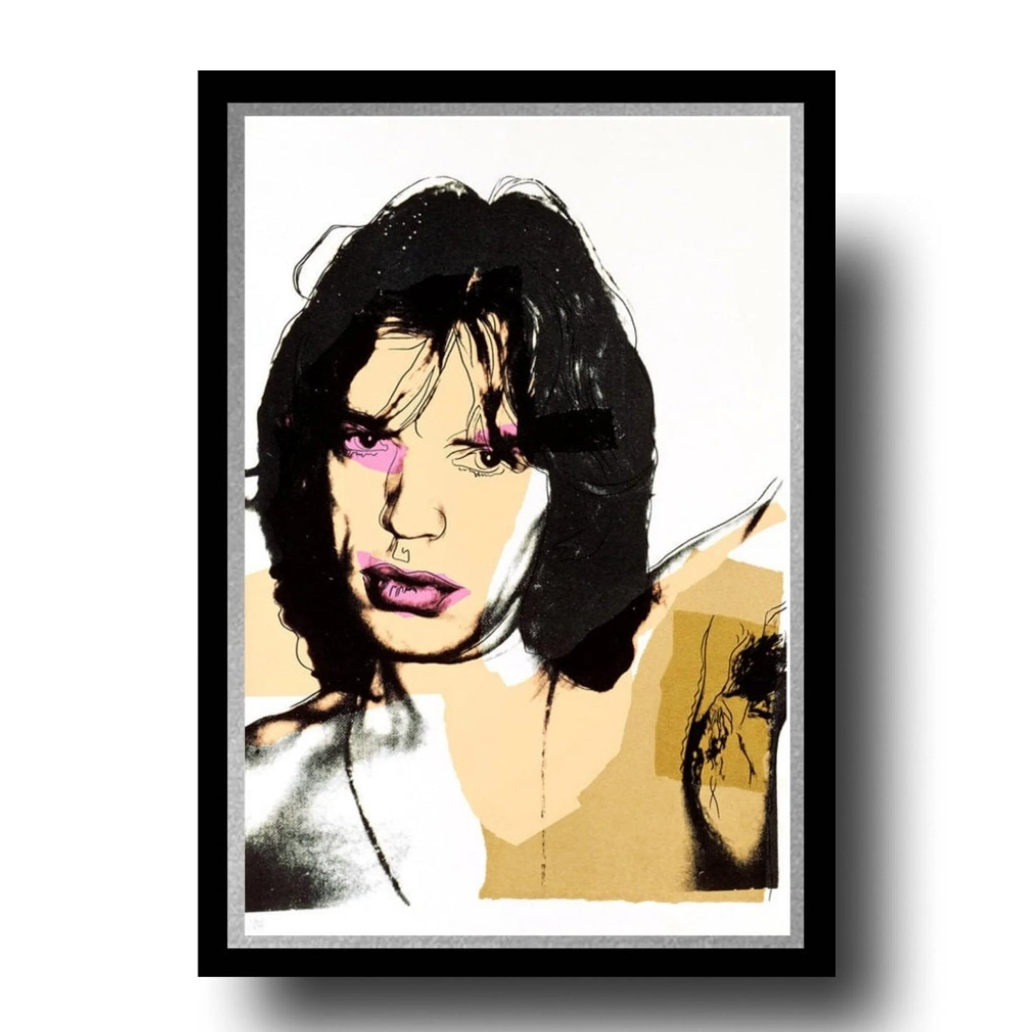 ANDY WARHOL "Mick Jagger"(#141) Silkscreen Proof Edition-Unsigned- 43 1/2 x 29"- Wall Art