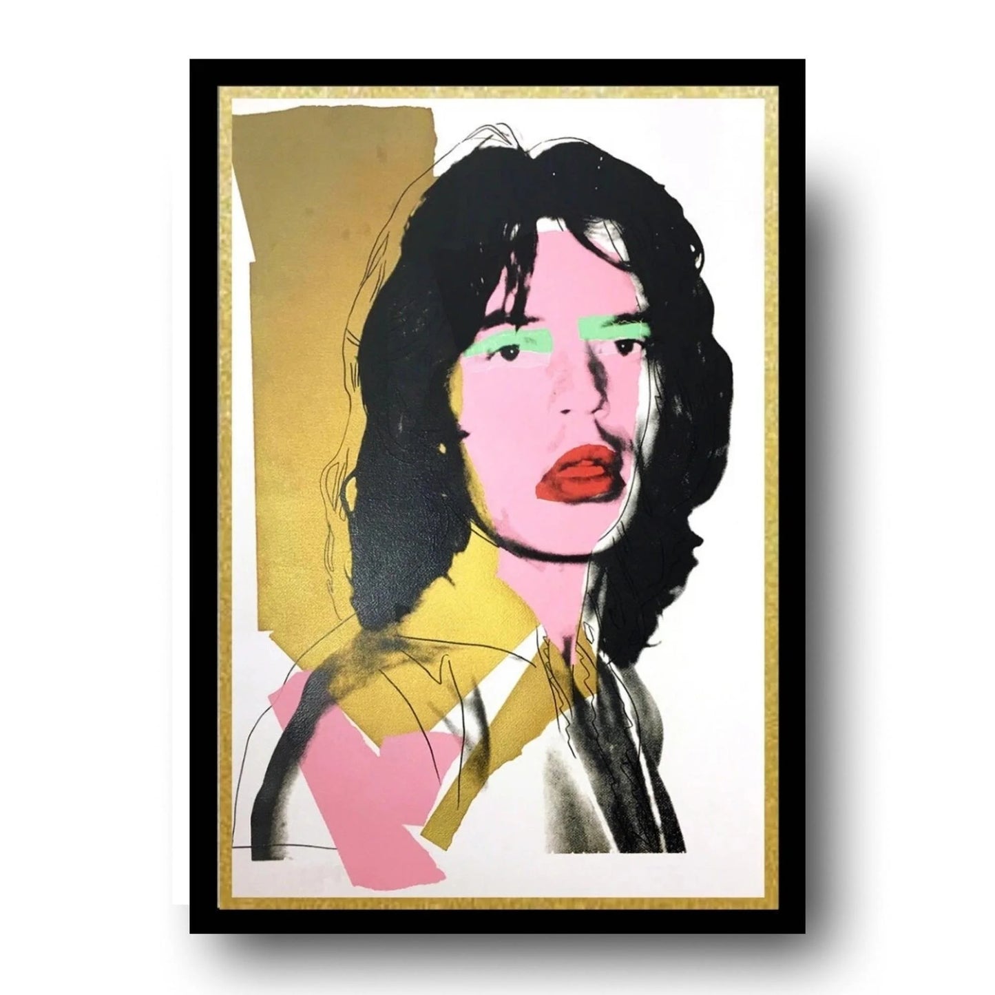 ANDY WARHOL "Mick Jagger"(#143) Silkscreen Proof Edition-Unsigned- 43 1/2 x 29"- Wall Art