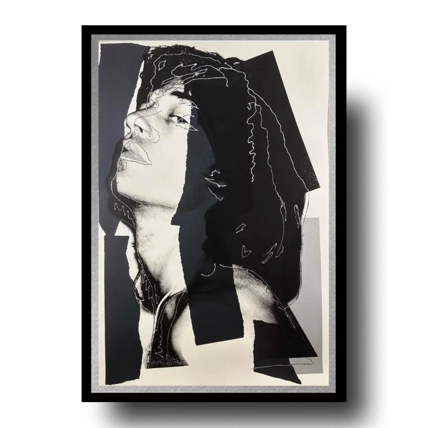 ANDY WARHOL "Mick Jagger"(#144)Trial Silkscreen Diamond Dust -Proof Edition- Top Quality-Unsigned- 43 1/2 x 29"- Wall Art