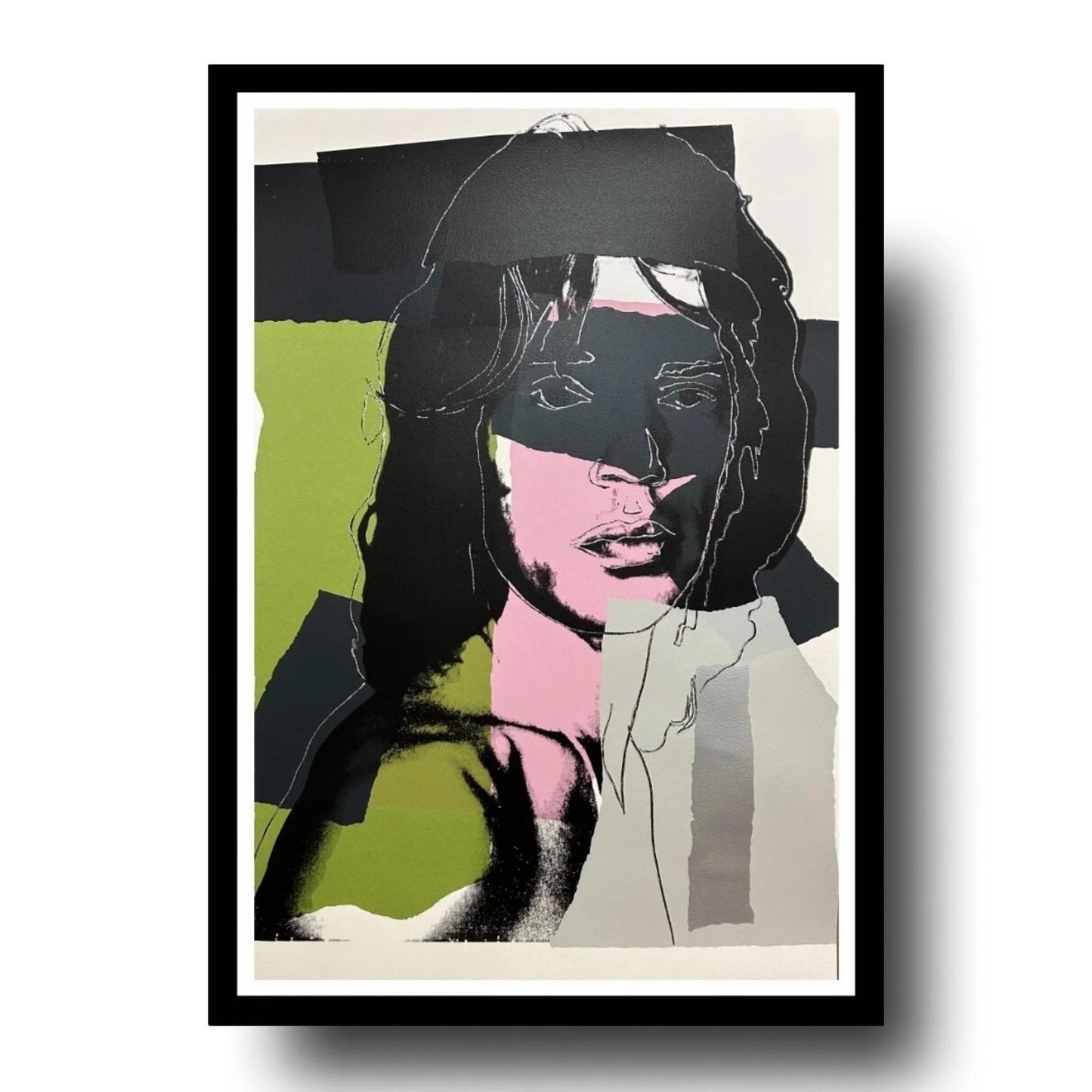 ANDY WARHOL "Mick Jagger"(#145) Trial Silkscreen Diamond Dust -Proof Edition- Top Quality-Unsigned- 43 1/2 x 29"- Wall Art