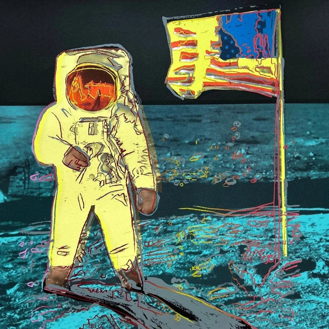 ANDY WARHOL"Moonwalk" FS #404 -Silkscreen Proof- Museum Quality- Unsigned Yellow Trial-38x38" Wall Art