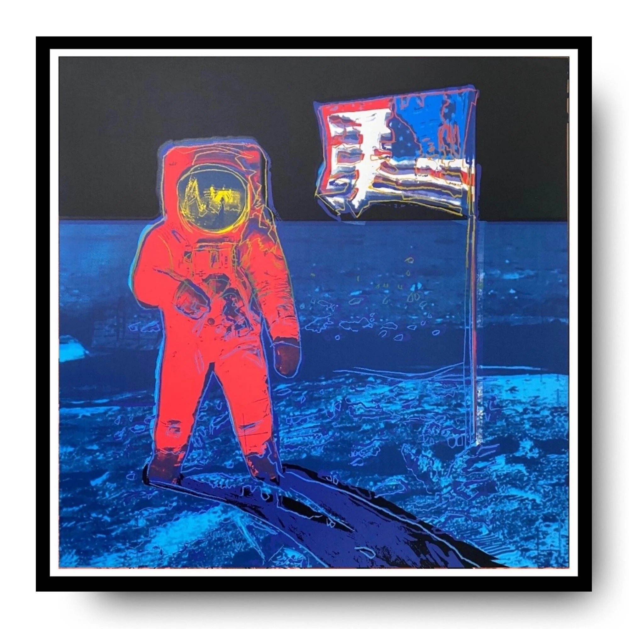 Andy Warhol Moonwalk FS II.405 Medium Blue Trial Pop Art 38x38