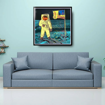 ANDY WARHOL"Moonwalk" FS #404 -Silkscreen Proof- Museum Quality- Unsigned Yellow Trial-38x38" Wall Art