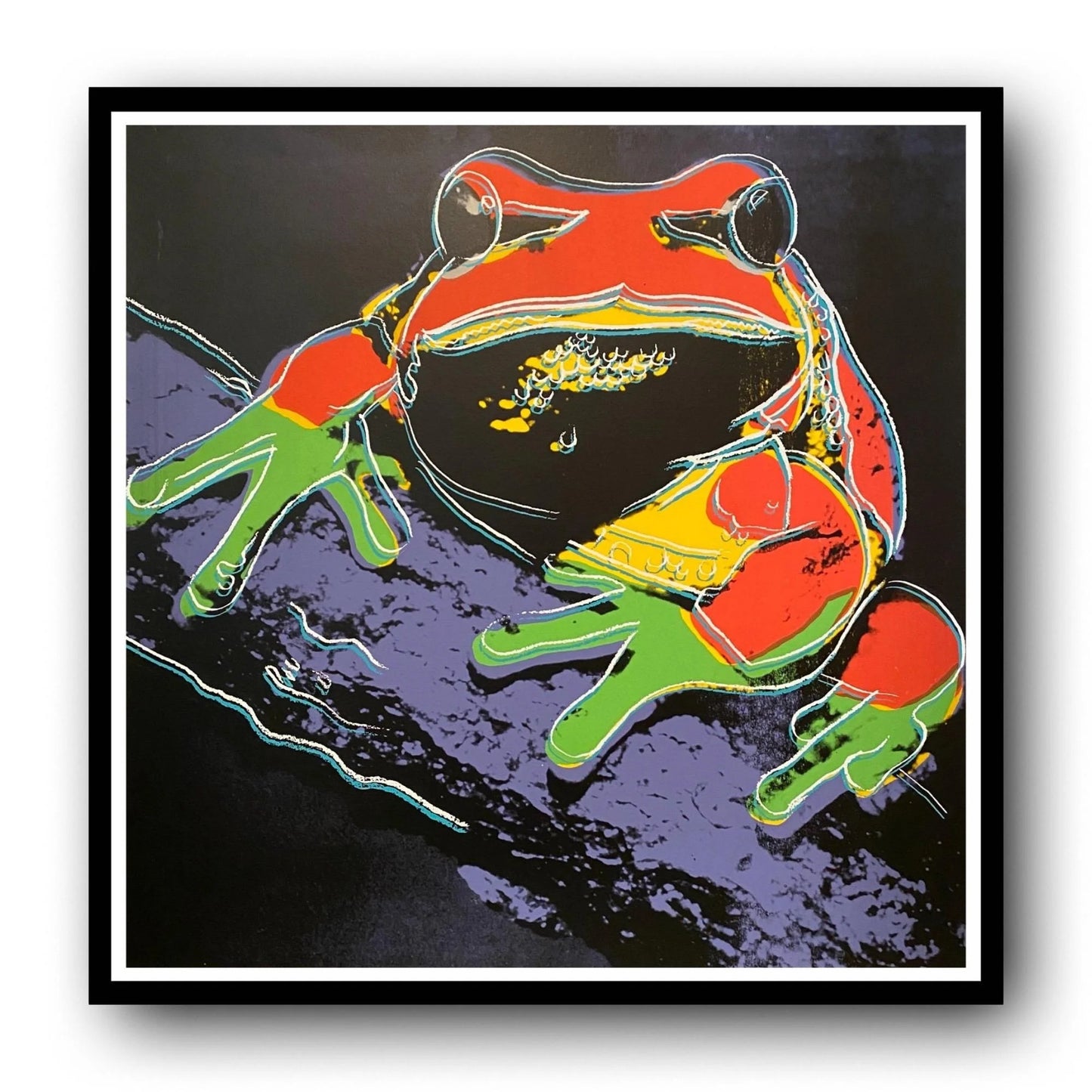 ANDY WARHOL “Tree Frog" Silkscreen Proof–Endangered Species- Museum Quality 38 X 38"Wall Art