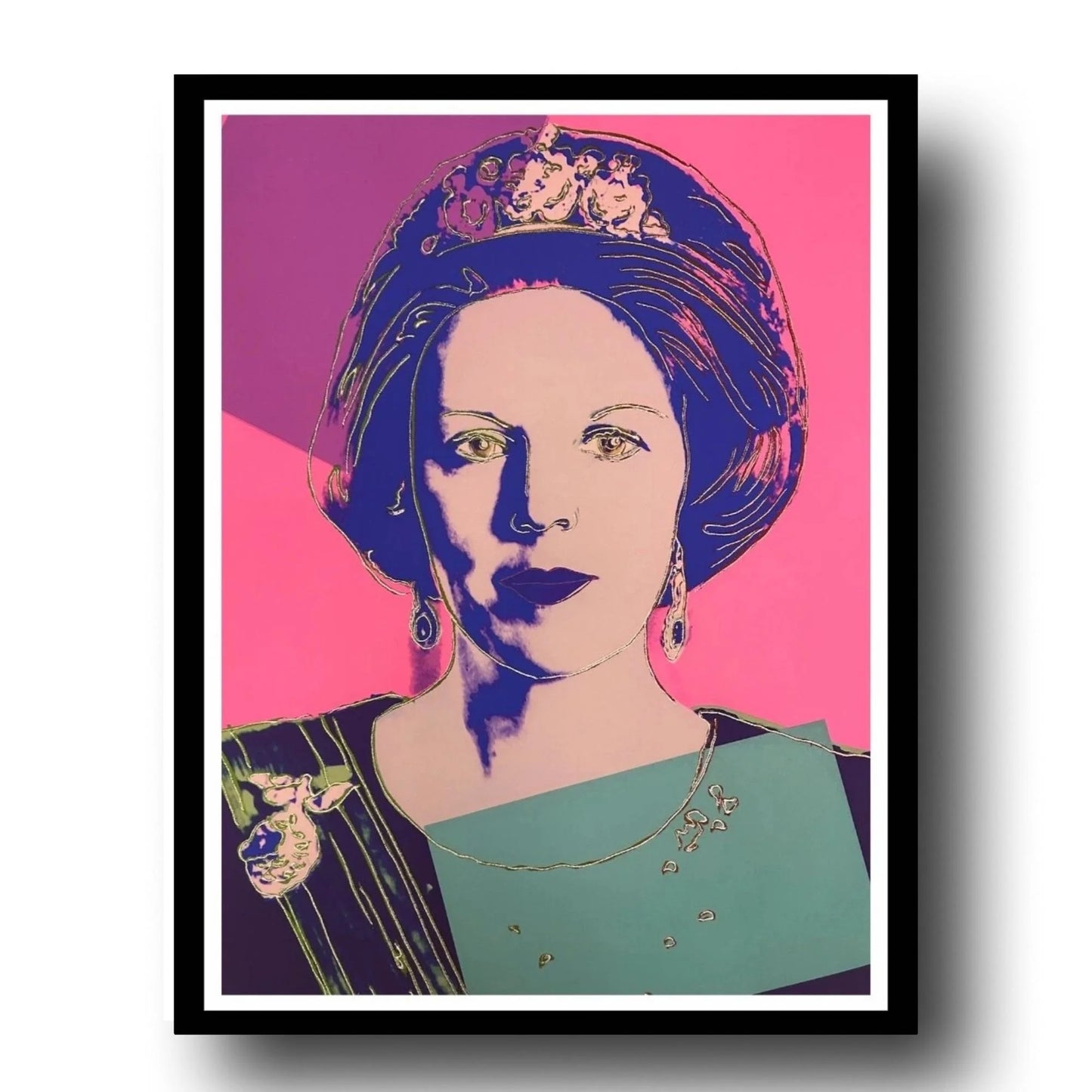 NDY WARHOL “Queen Beatrix Netherlands" #341– Screenprint Proof-Diam.Dust-Museum Quality-Full Sized Wall Art- On Sale!