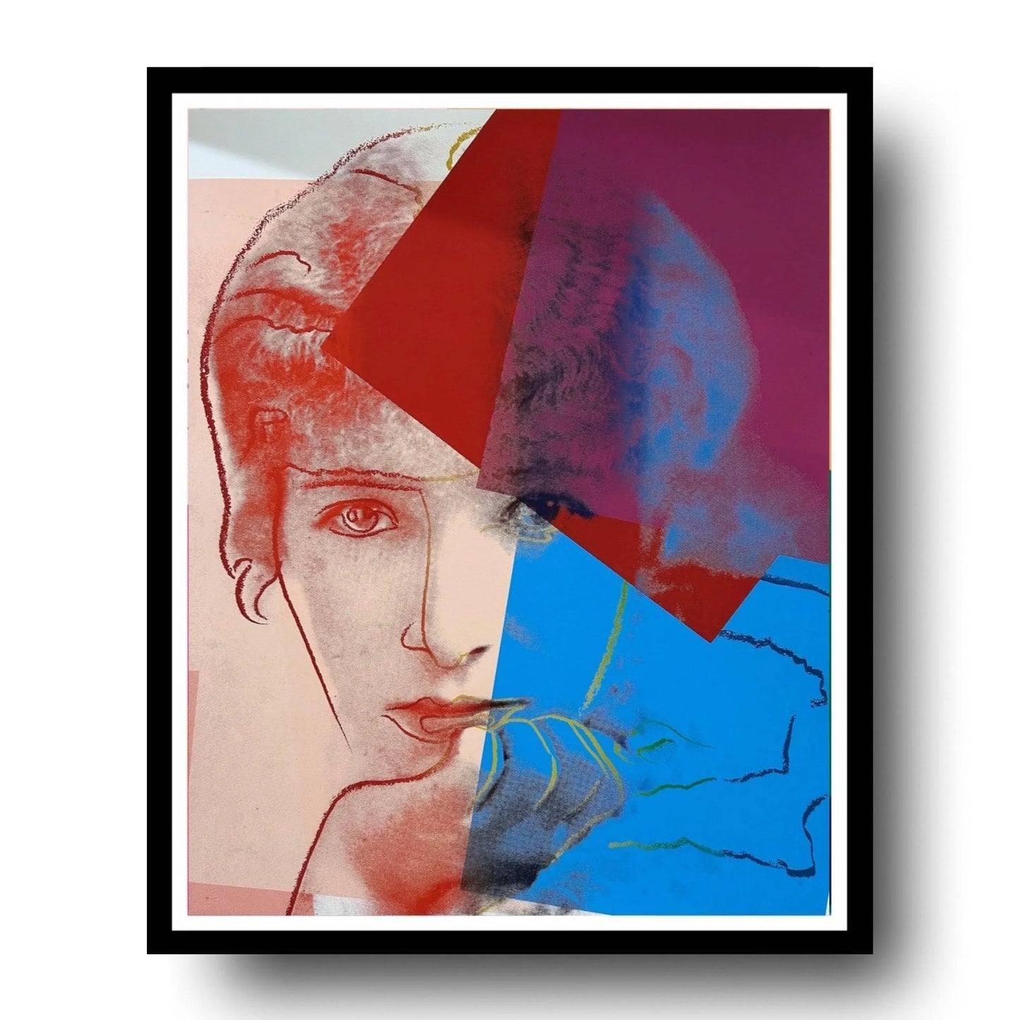 ANDY WARHOL– "Sarah Bernhart" Silkscreen Proof- Jews Suite-Unsigned-Museum Quality 40x32"Wall Art