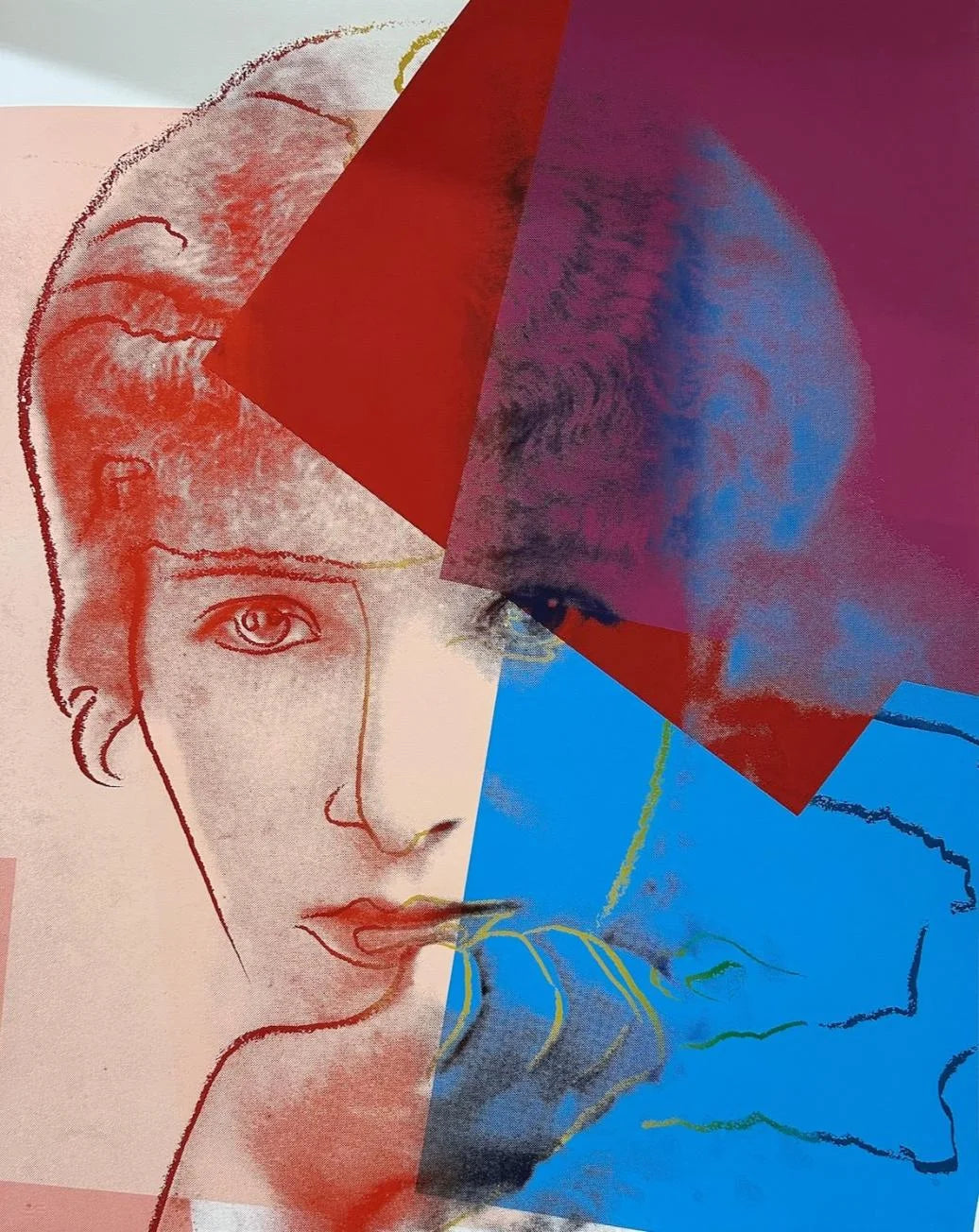 ANDY WARHOL– "Sarah Bernhart" Silkscreen Proof- Jews Suite-Unsigned-Museum Quality 40x32"Wall Art