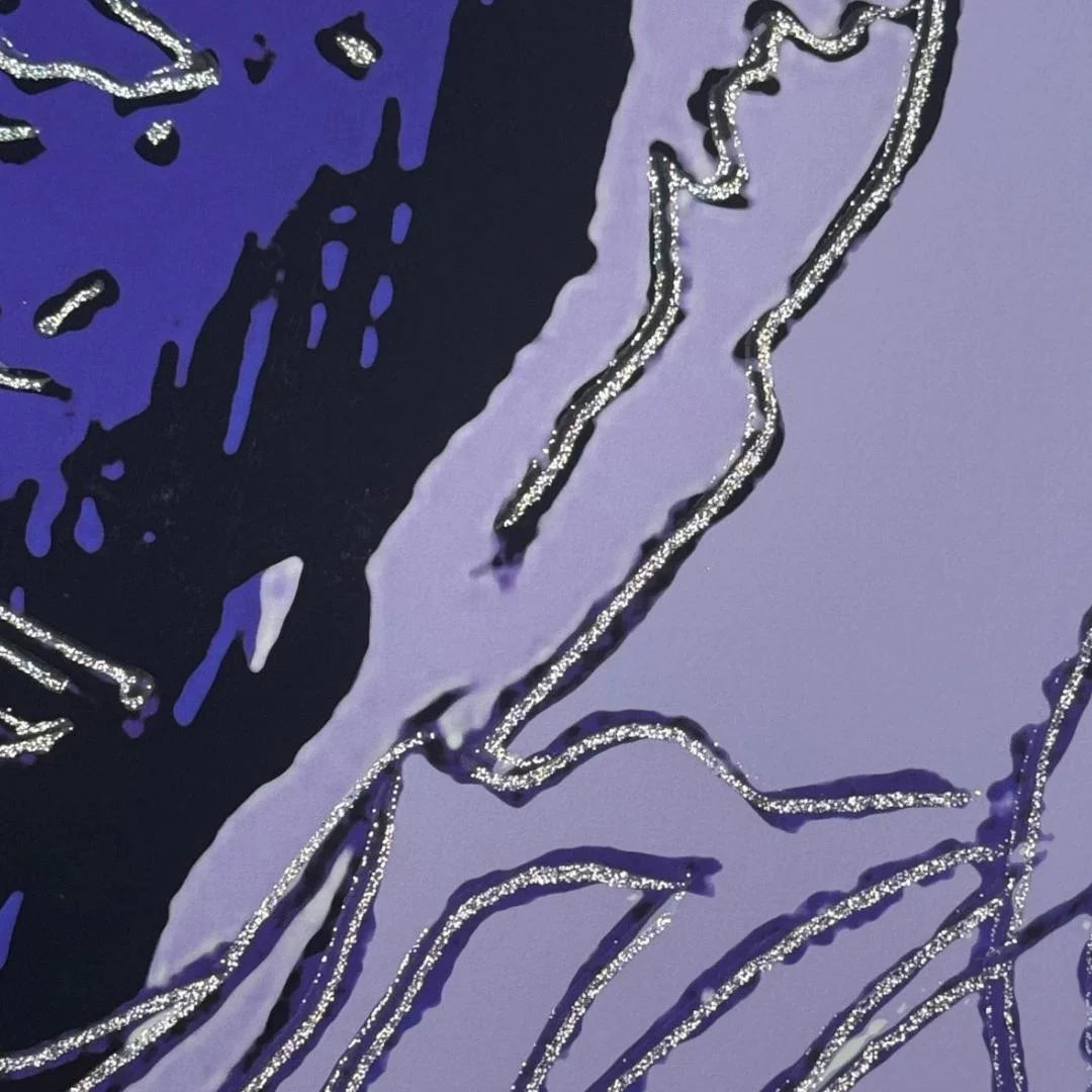 ANDY WARHOL "Superman" FS # 260- Purple Trial Screenprint Proof-Myths- Museum Board- Diamond Dust- 38 x 38" Wall Art
