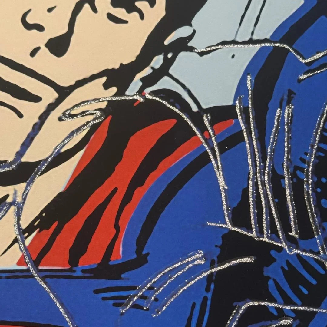 Andy Warhol - Superman (F&S II # 260) Light Blue Trial DD Print Detail
