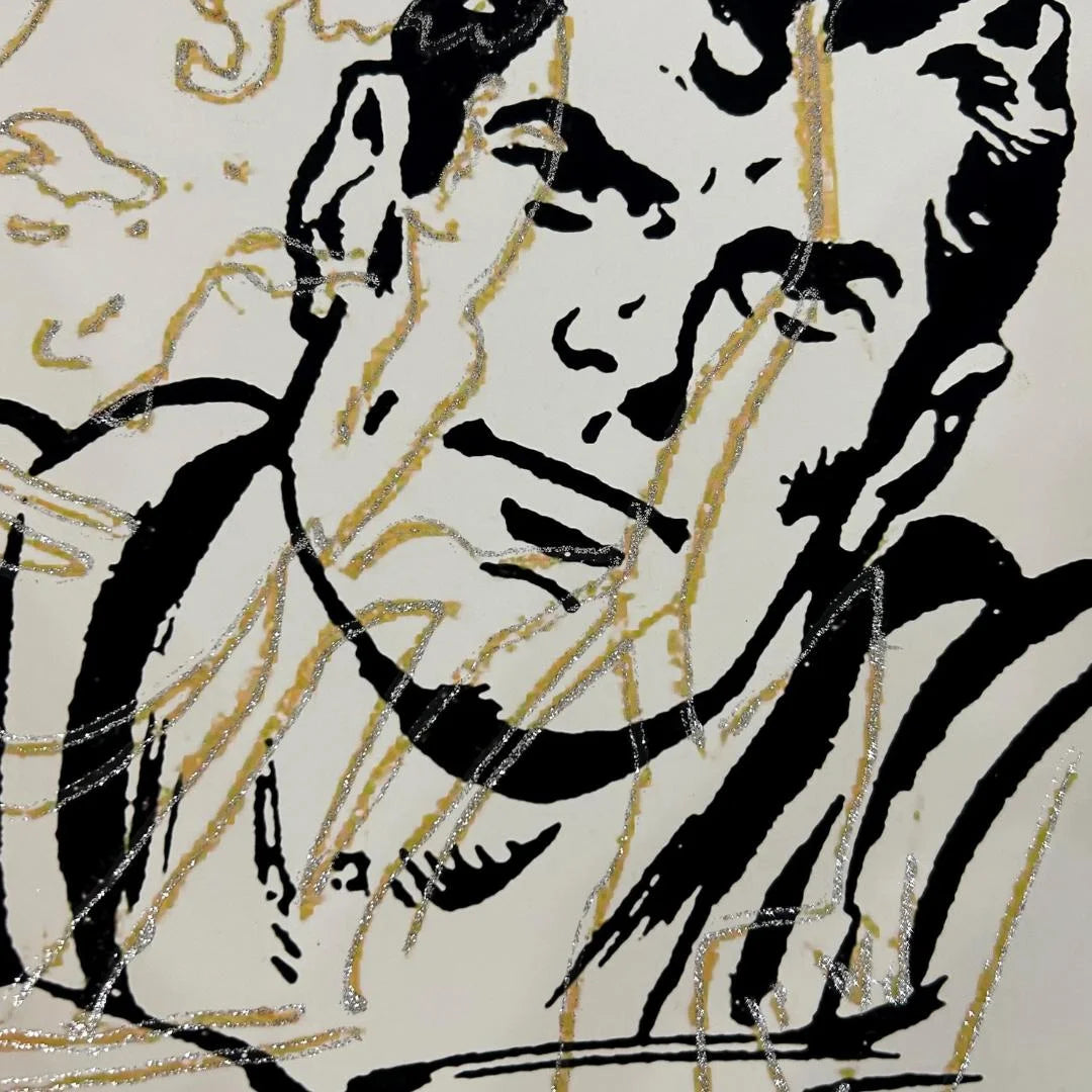 Diamond Dust application on Andy Warhol's Superman White Trial.