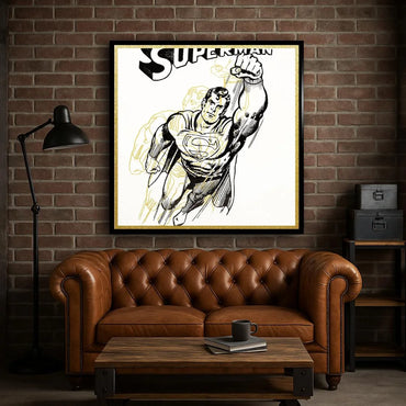 Superman Wall Art perfect for Mancaves and Gaming rooms. Great for Comic book lovers and collectors.