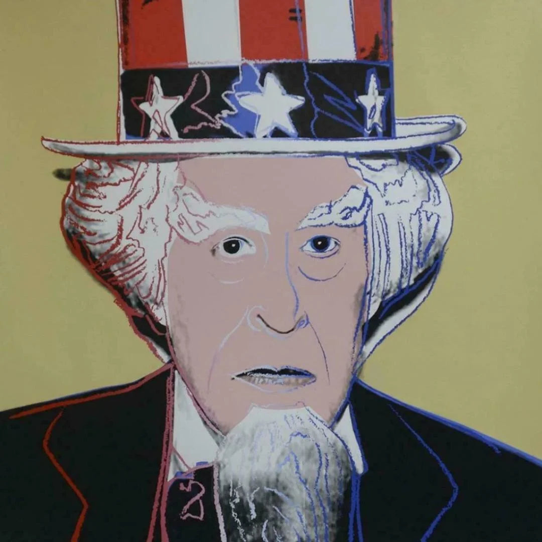 ANDY WARHOL "Uncle Sam" FS # 259- Silkscreen Proof-Myths- Museum Board- Diamond Dust- 38 x 38" Wall Art