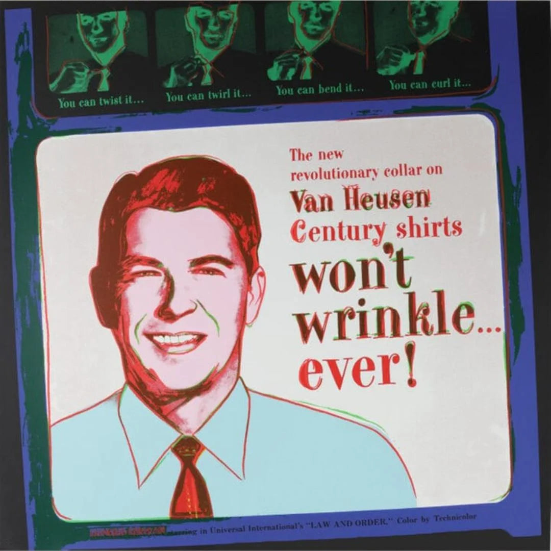 ANDY WARHOL "Van Heusen" (Ronald Reagan) Silkscreen Proof-Museum Quality- Ads Suite -38x38" Wall Art