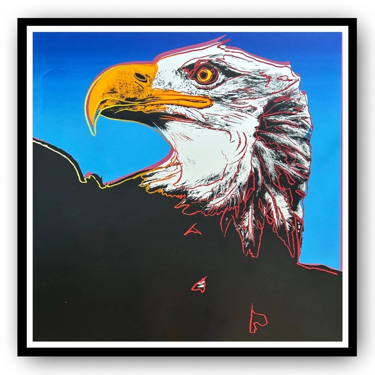 ANDY WARHOL “Bald Eagle" Silkscreen Proof– Endangered Species- Museum Quality 38 X 38"Wall Art