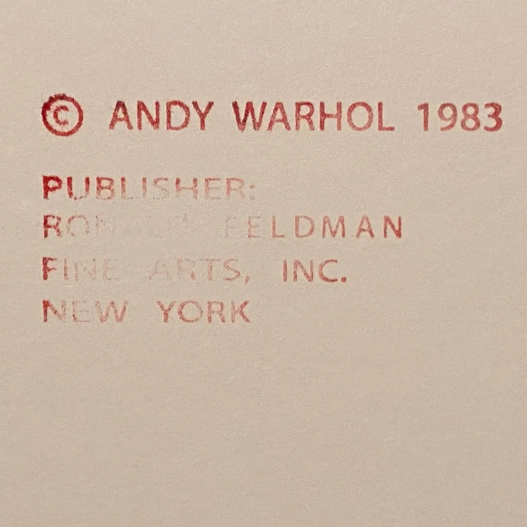 ANDY WARHOL “Silverspot"(Butterfly)Silkscreen Proof– Endangered Species- Museum Quality 38 X 38"Wall Art