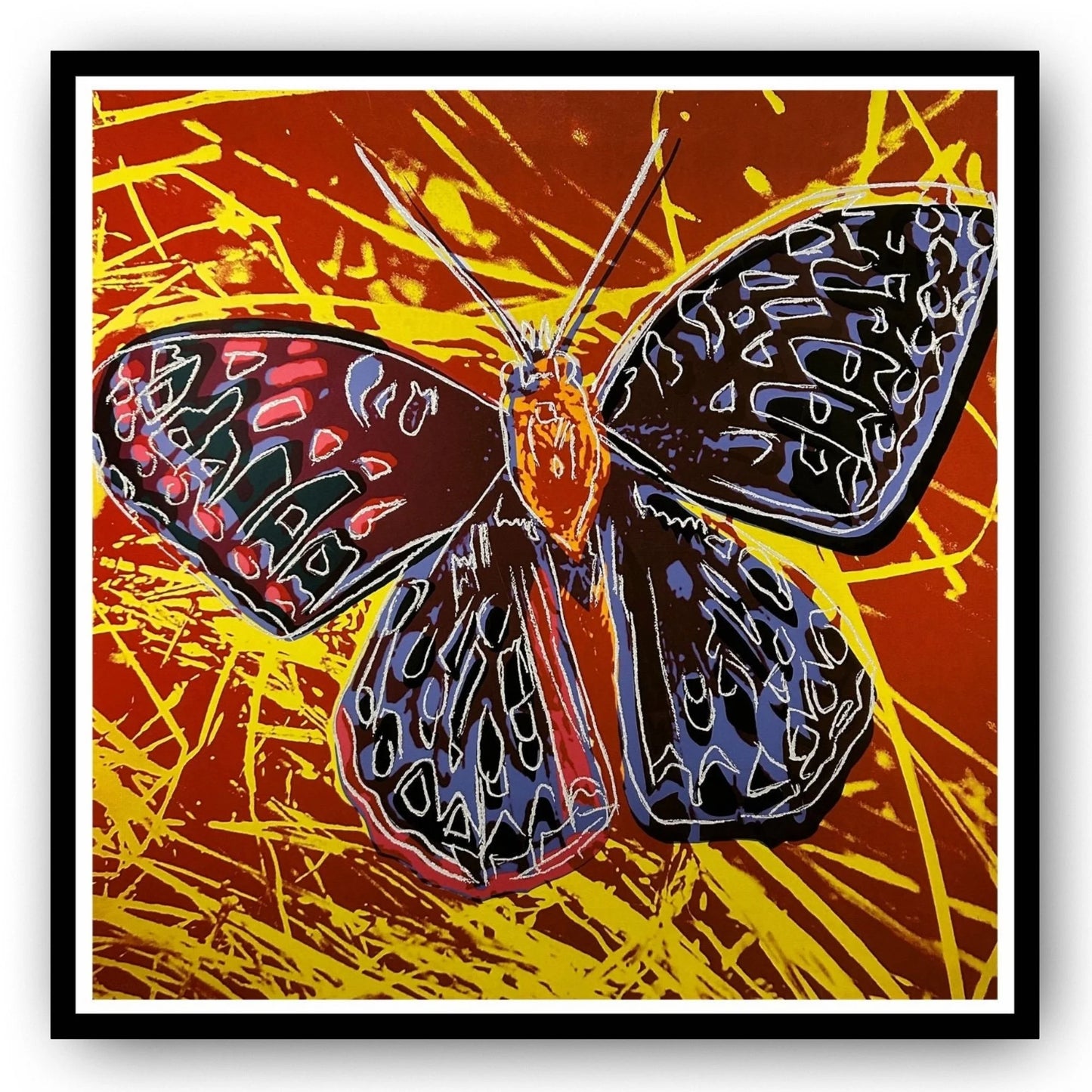 ANDY WARHOL “Silverspot"(Butterfly) Trial Silkscreen – Endangered Species Proof- Museum Quality 38 X 38"Wall Art
