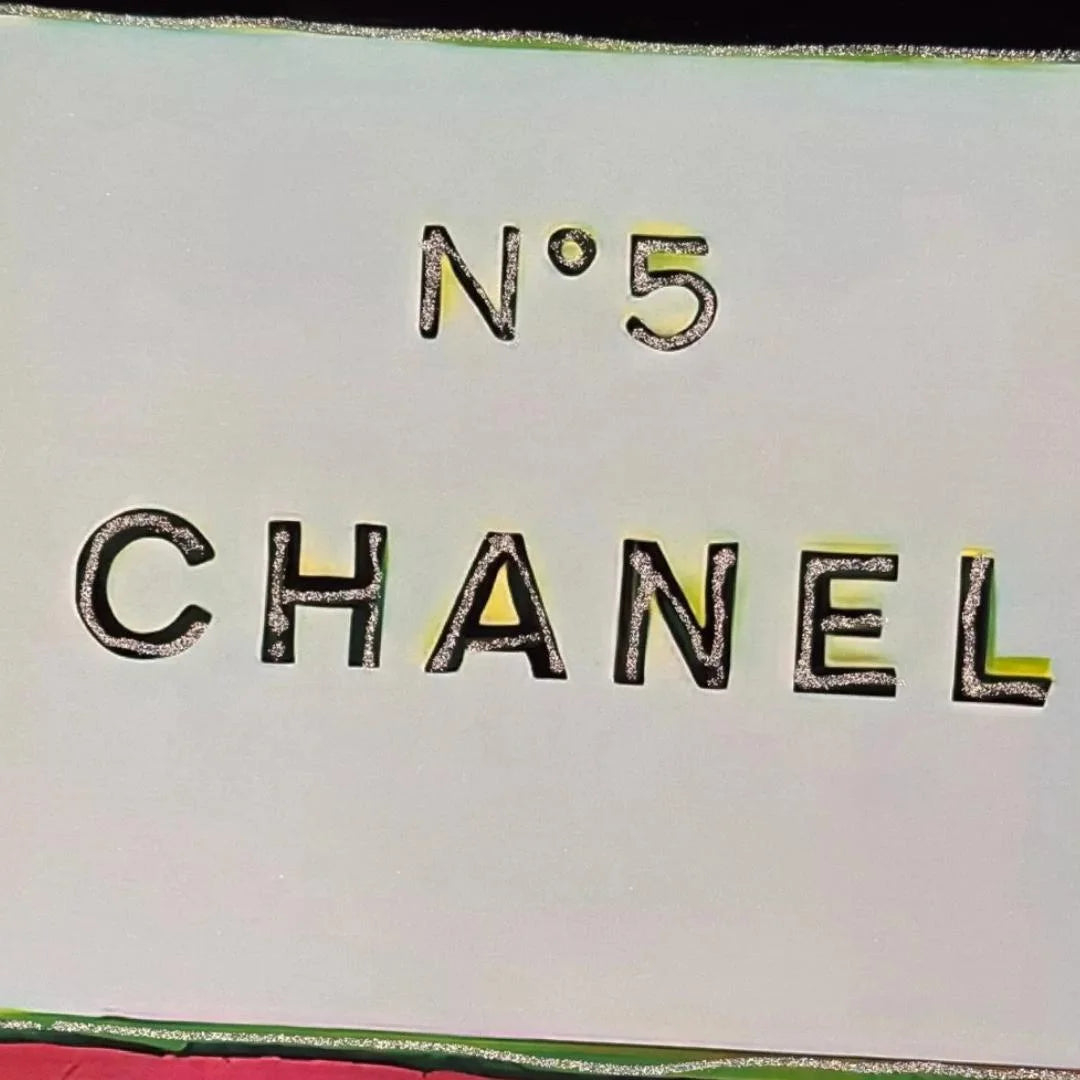 ANDY WARHOL – "Chanel"- Pink/Green Trial Proof Screenprint- Diamond Dust-Ads Suite -38x38" Wall Art
