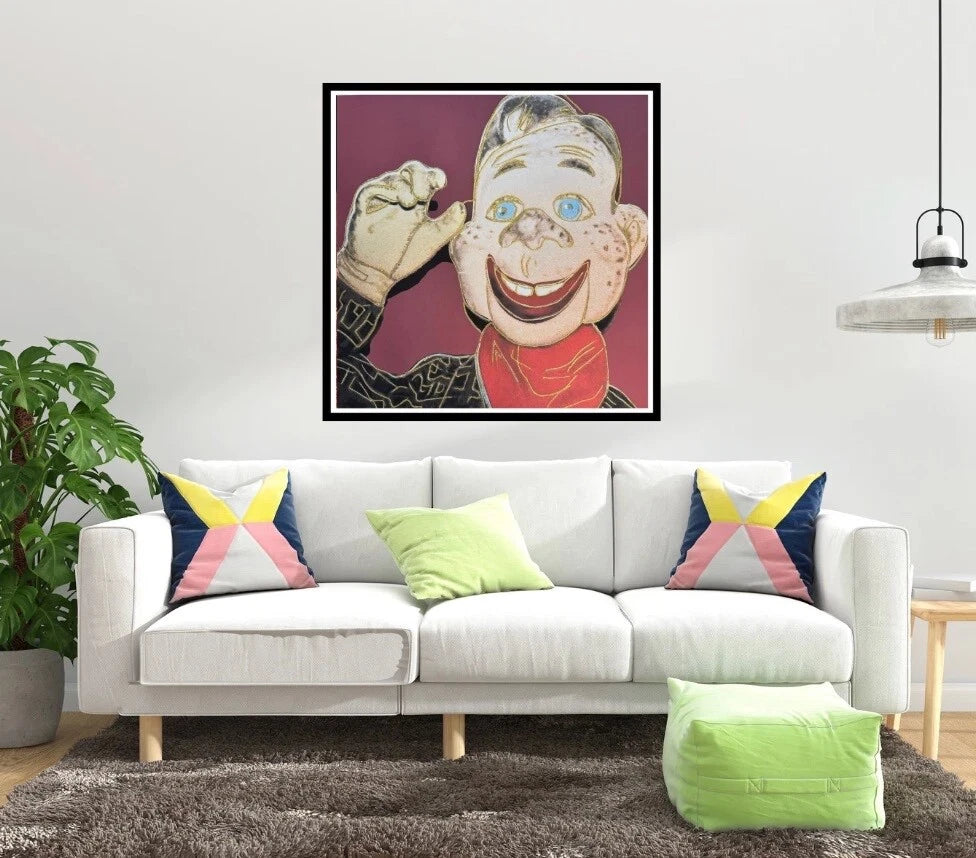 ANDY WARHOL "Howdy Doody" FS # 263- Silkscreen Proof-Myths- Museum Board- Diamond Dust- 38 x 38" Wall Art