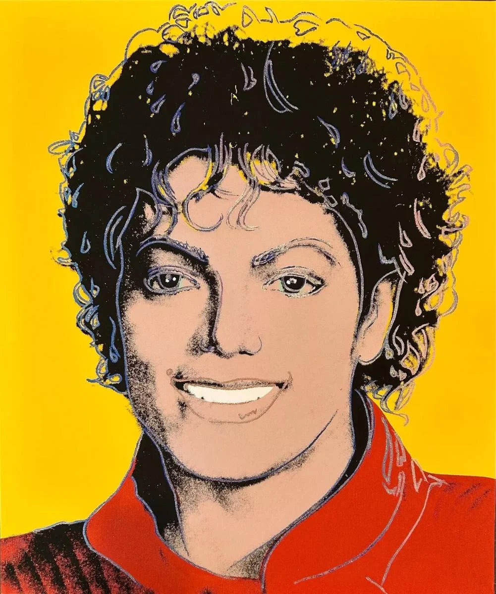 Andy WARHOL “MICHAEL JACKSON” - Yellow Trial Screenprint - Diamond Dust - 40x34" Wall Art