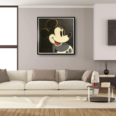 ANDY WARHOL "Mickey Mouse" FS # 265- Silkscreen-Myths- Museum Board- Diamond Dust- 38 x 38" Wall Art