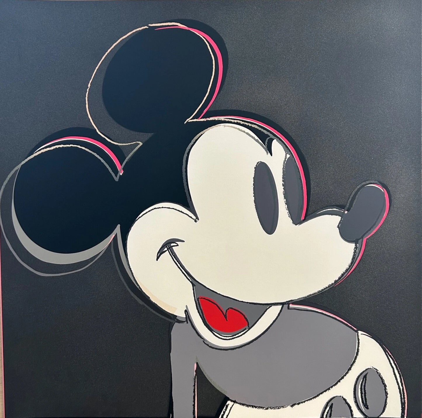 ANDY WARHOL– 2 Piece Pkg: “Mickey & Witch Trial"-Silkscreen Proofs- Diamond Dust Myths- Museum Board-38 x 38" Wall Art