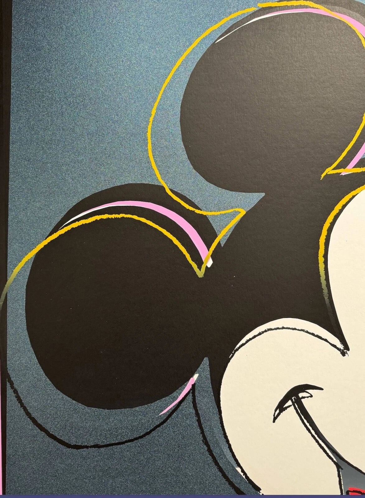 ANDY WARHOL– 2 Piece Pkg: “Mickey & Witch Trial"-Silkscreen Proofs- Diamond Dust Myths- Museum Board-38 x 38" Wall Art