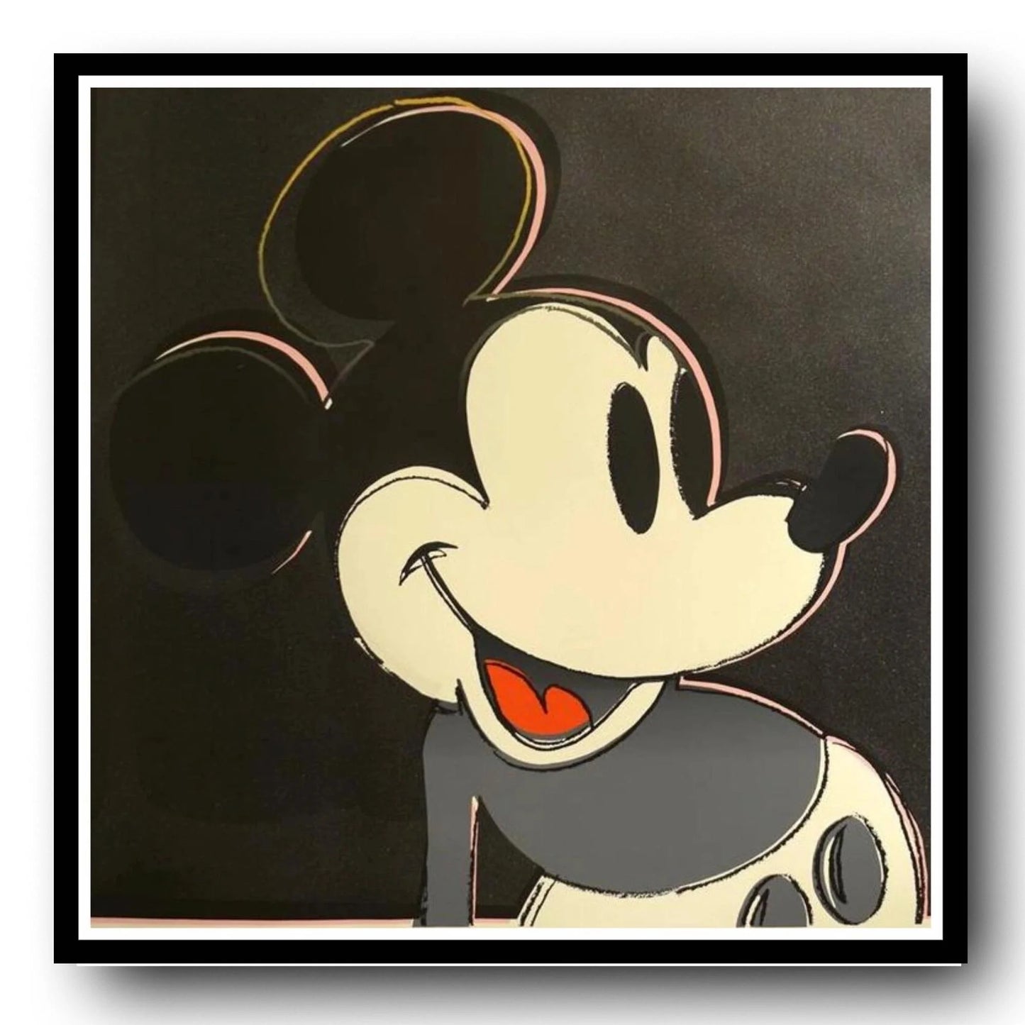 ANDY WARHOL "Mickey Mouse" FS # 265- Silkscreen-Myths- Museum Board- Diamond Dust- 38 x 38" Wall Art