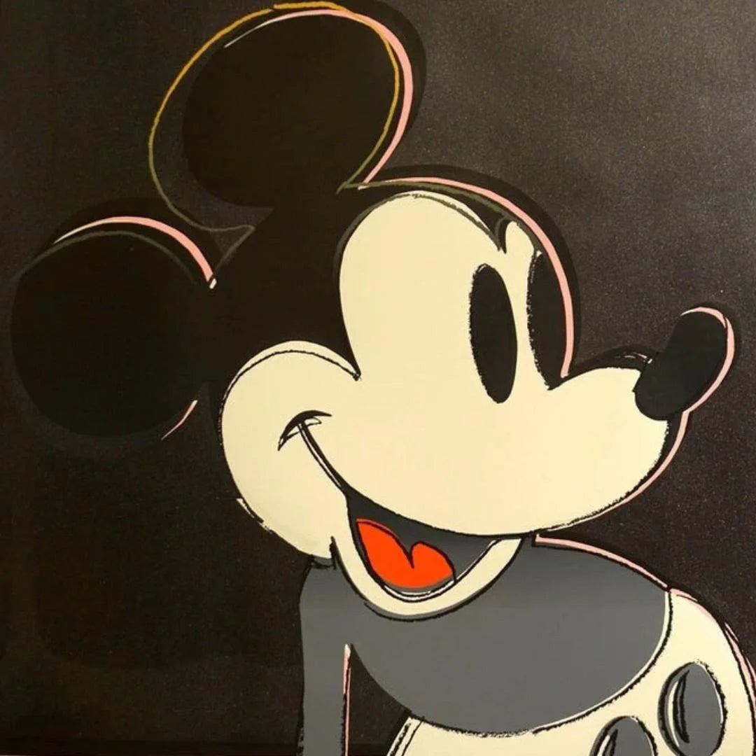 ANDY WARHOL "Mickey Mouse" FS # 265- Silkscreen-Myths- Museum Board- Diamond Dust- 38 x 38" Wall Art