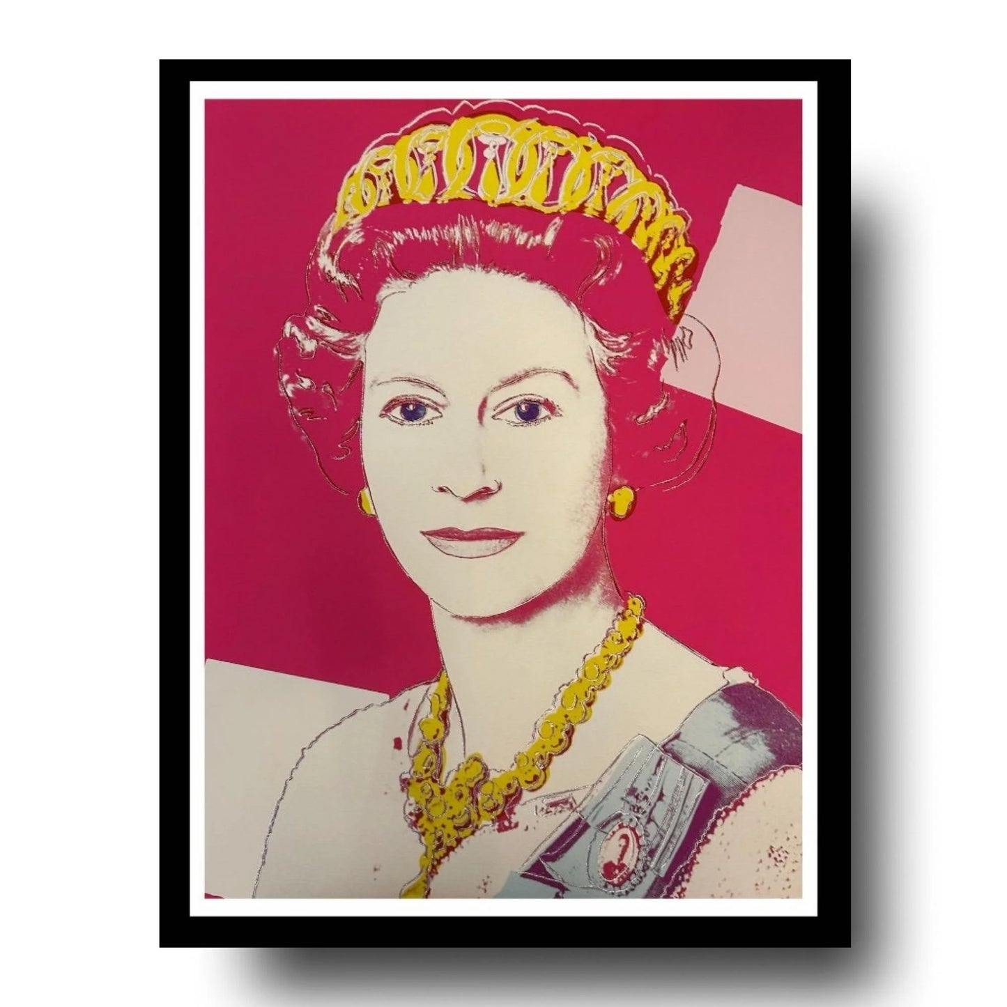 ANDY WARHOL “Queen Elizabeth" # 336–Pink Trial Proof -Screenprint- Diamond Dust-Museum Quality-Full Sized Wall Art