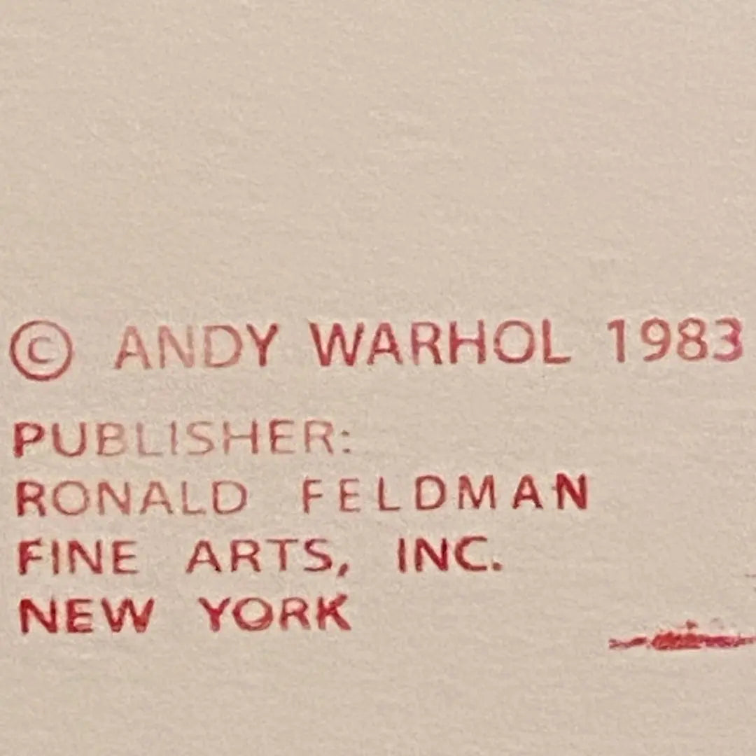 ANDY WARHOL “Siberian Tiger" Silkscreen Proof– Endangered Species-Museum Quality - 38 X 38" Wall Art